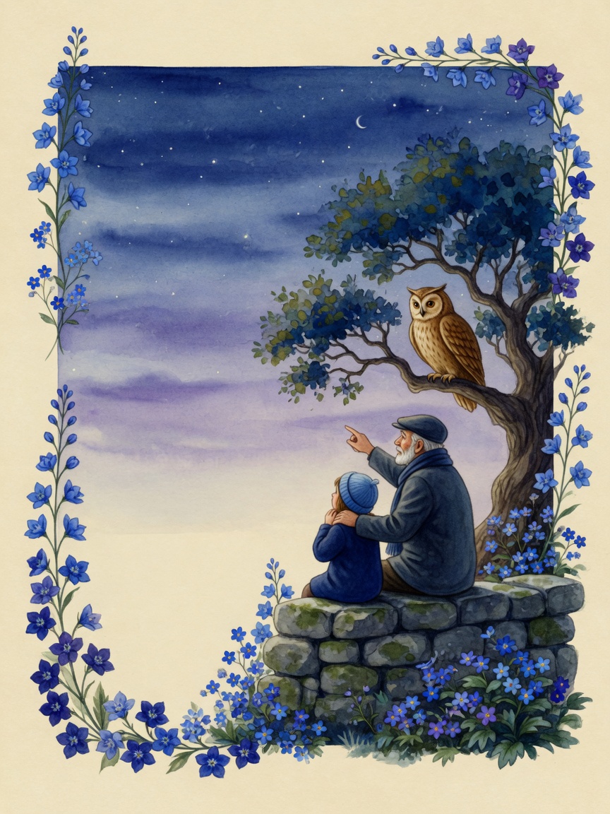 Watercolor market basket illustration